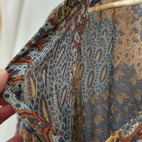 Kate and Lily Woman Short-Sleeve Maxi Dress Size 20W Sheer Top Lined Skirt BOHO - Picture 7 of 7